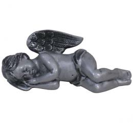 ANGEL LYING OF SYNTHETIC MARBLE SILVER FINISH